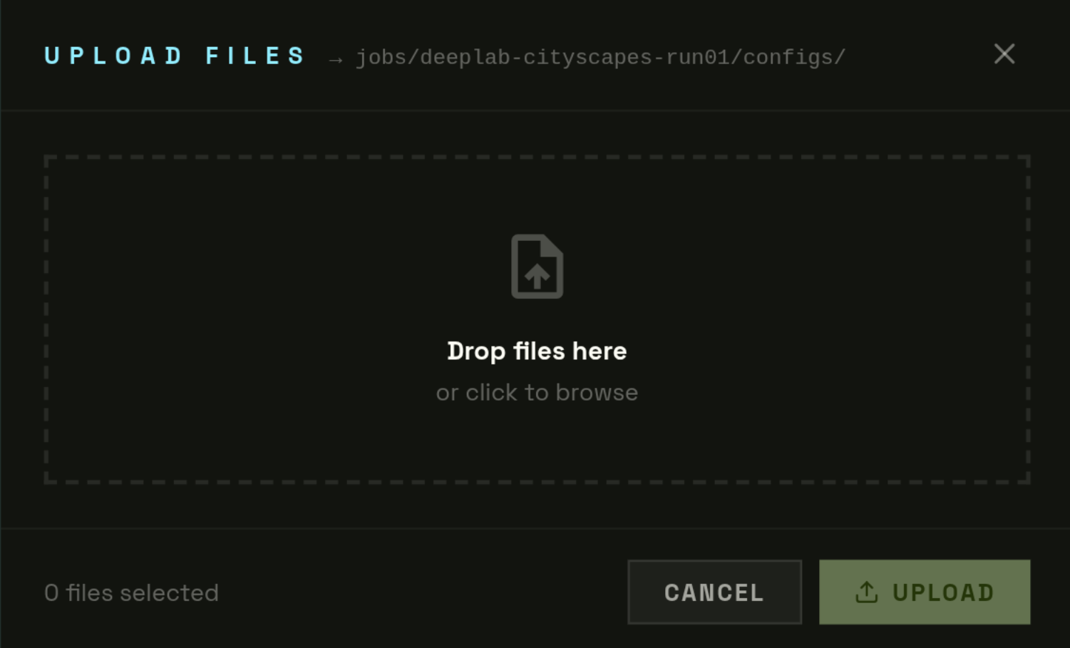 Upload modal — large file multipart progress